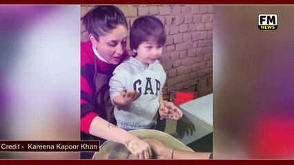 Pregnant Kareena Kapoor withTaimur Ali Khan make Pottery at Dharmshala