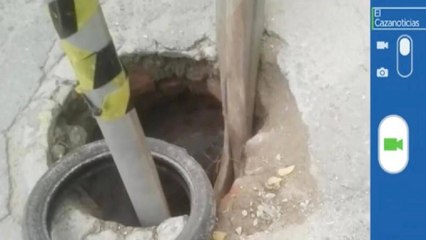 El Cazanoticias: denuncian el peligro que representa un enorme hueco en Ibagué, Tolima
