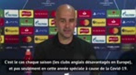 Groupe C - Guardiola : "Chaque saison, les clubs anglais sont désavantagés"