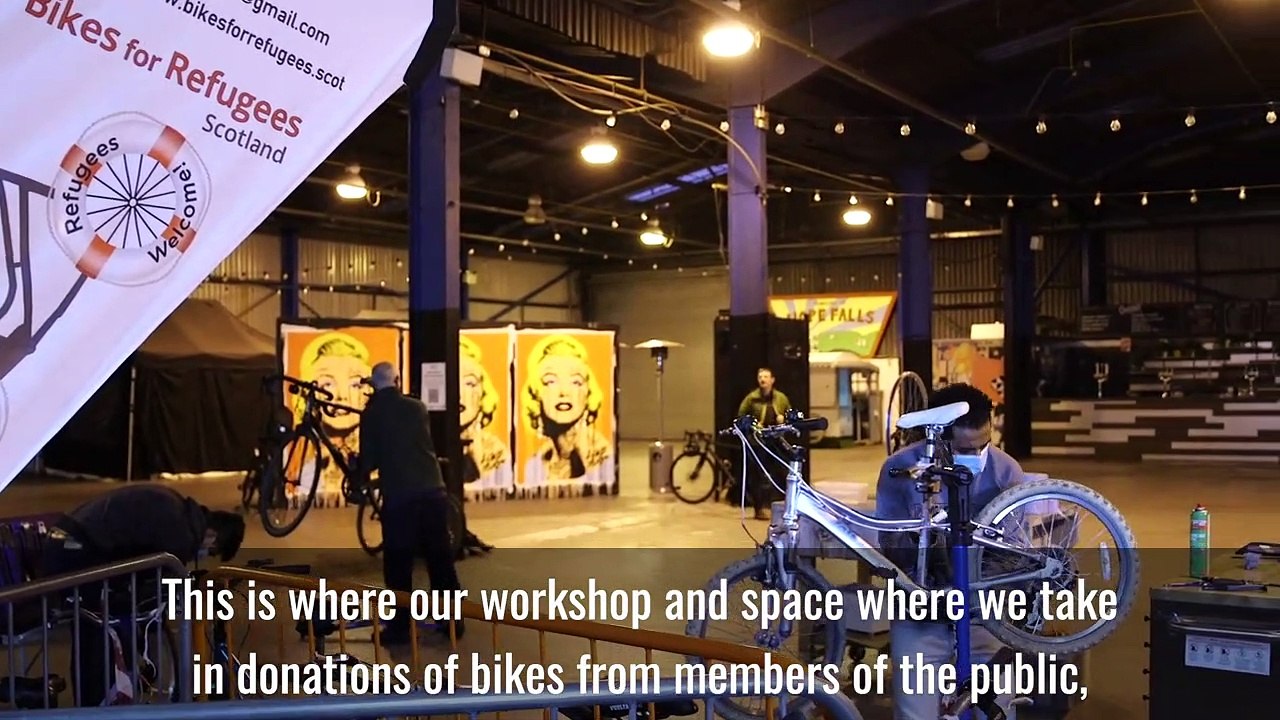 Bikes for Refugees founder honoured for pandemic work with bespoke The National Lottery bench