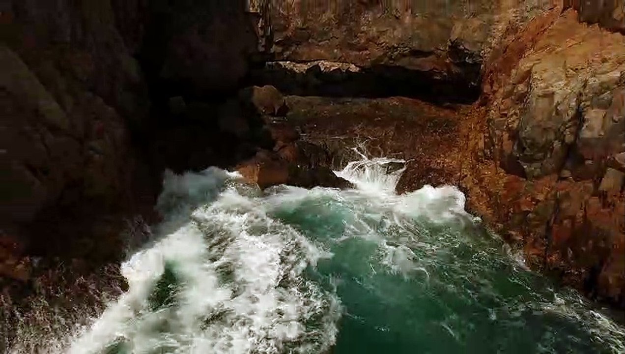 Sea Wave Oceannatural beautiful royalty Free Stock no copyright video Free for commercial use dron dron aerial view