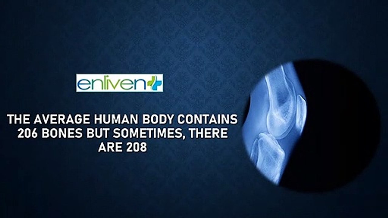 The average human body contains 206 bones but sometimes, there are 208.