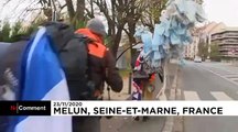 Franco-British duo walk from Marseille to Paris collecting thousands of discarded face masks