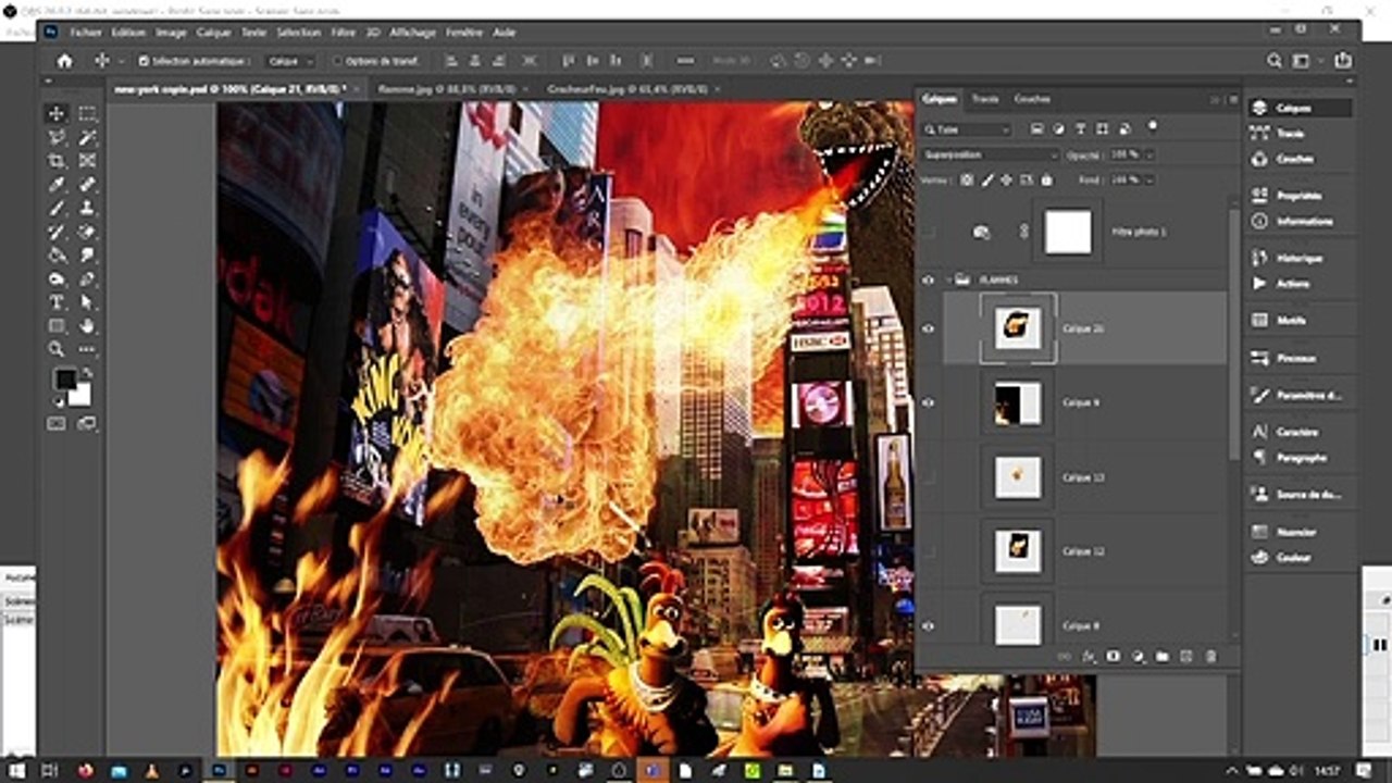 LIDEM CCV1 PHOTOSHOP Flammes Calque Fusion