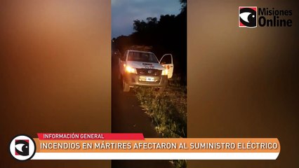 Incendios en Mártires afectaron al suministro eléctrico