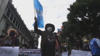 Autoridades indígenas protestan en Guatemala y exigen dimisión de Giammattei