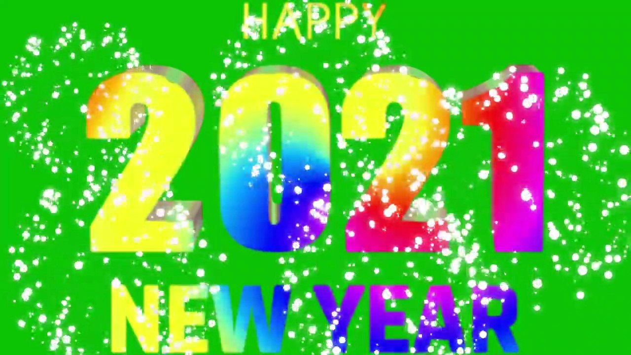 happy new year video green screen