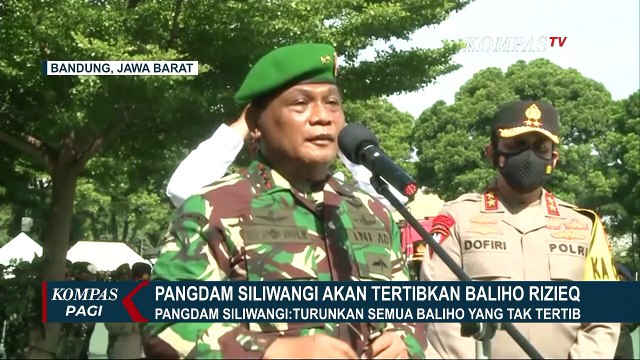 Tegas! Pangdam Siliwangi Tertibkan Baliho Rizieq: Turunkan Semua yang Tak Berizin!