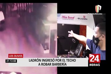 Los Olivos: detienen a delincuente que ingresó por el techo a robar barbería