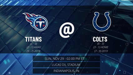 Titans @ Colts Game Preview for SUN, NOV 29 - 02:00 PM ET EST