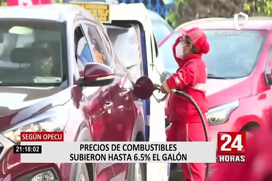 Precios de combustibles subieron hasta 6.5 % el galón, según OPECU