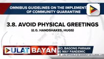 #UlatBayan | Fist bump at siko sa siko, bagong paraan ng pagbati ngayong may pandemic; World Economic Forum, nagbabala sa epekto ng pakikipagkamay sa gitna ng banta ng COVID-19