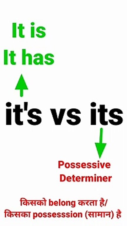 Difference Between its and it's