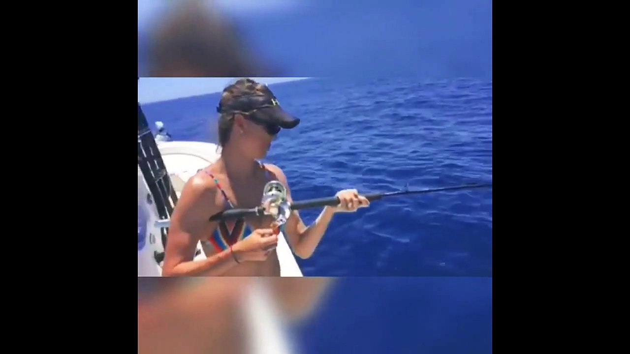 Wow!!!! AMAZING FISHING SEXY GIRL STRIKE