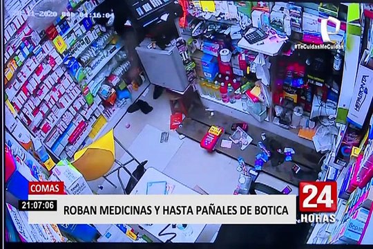 Comas: delincuentes roban productos valorizados en más de S/ 3 500 de botica