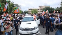 GHMC polls: Amit Shah's roadshow in Hyderabad