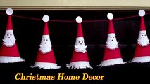 DIY Santa Claus Garland | Christmas Home Decor Ideas 2020 | Christmas Garland Ideas for Front Door | Christmas Decorations Ideas for Home