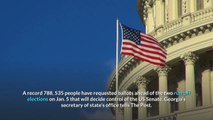 Record 788K people request ballots ahead of Georgia runoff elections