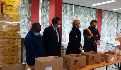 Visite de la ministre Lalieux à Sambreville dans le cadre des actions du CPAS