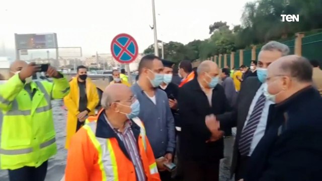 محافظ القاهرة يتفقد أخر مستجدات شفط مياه الامطار من مدينة نصر