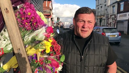 Lee Cheetham's floral tribute to former window cleaner Arthur Eteson