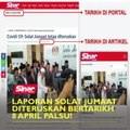 Laporan solat Jumaat diteruskan bertarikh 8 April palsu!