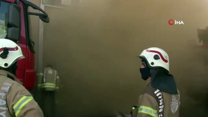 Tuzla'da korkutan fabrika yangını