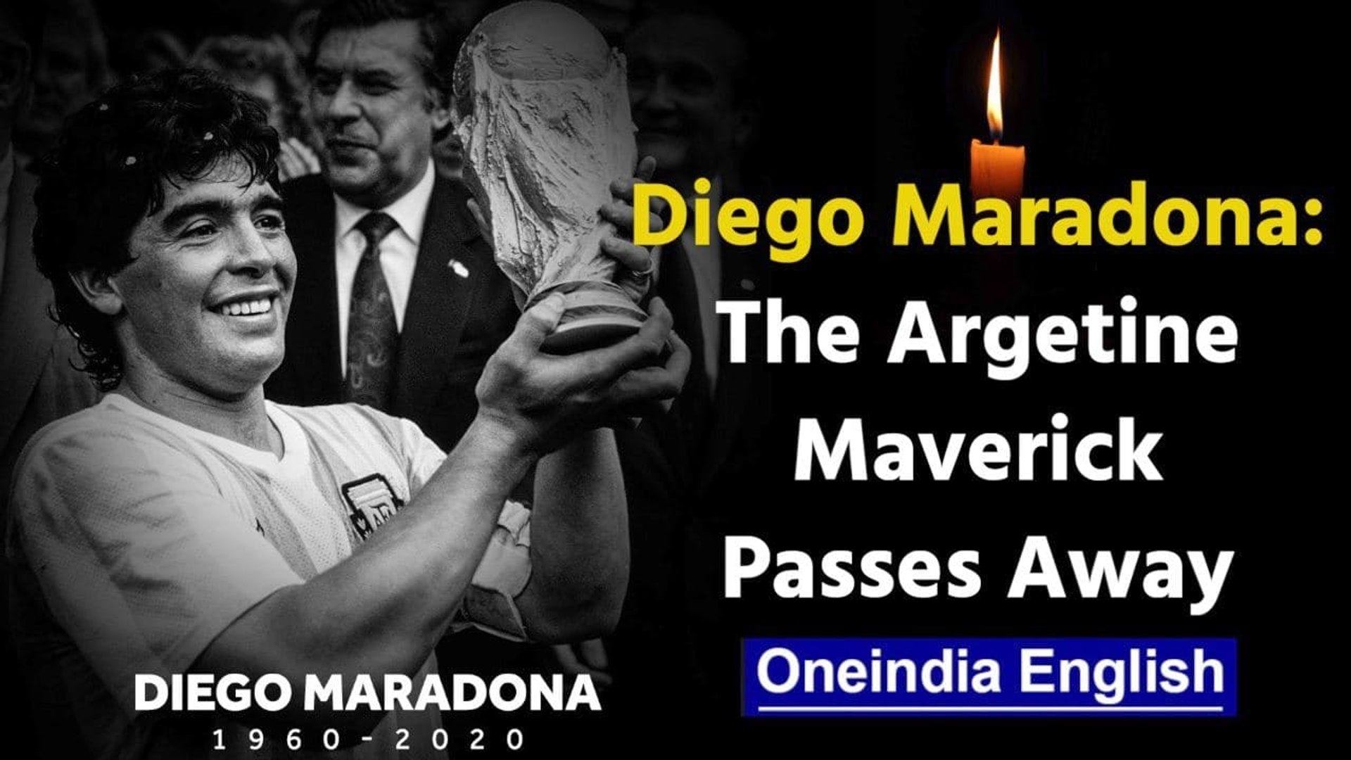 ⁣Argentina football legend Diego Maradona dies at 60 | Oneindia News