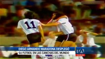 Maradona desplegó su fútbol en las canchas del mundo