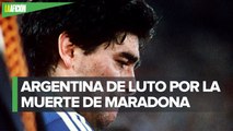 Argentina decreta 3 días de luto nacional por muerte de Maradona