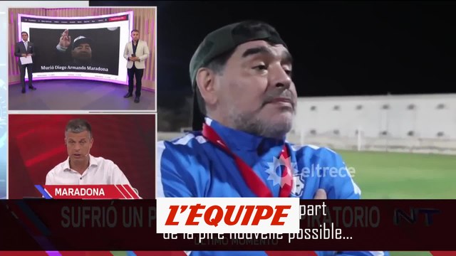 L'annonce de son décès à la télévision argentine - Foot - Maradona