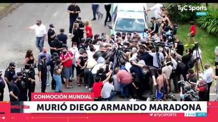 El cuerpo de Maradona fue trasladado para la autopsia
