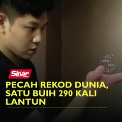 Pecah rekod dunia, satu buih 290 kali lantun