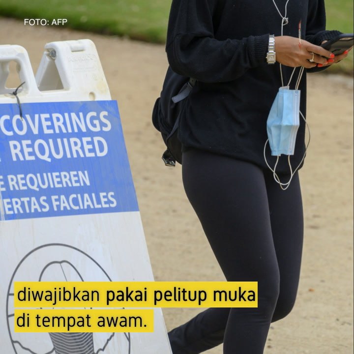 Pelitup muka bantu kurangkan kes Covid-19 di AS