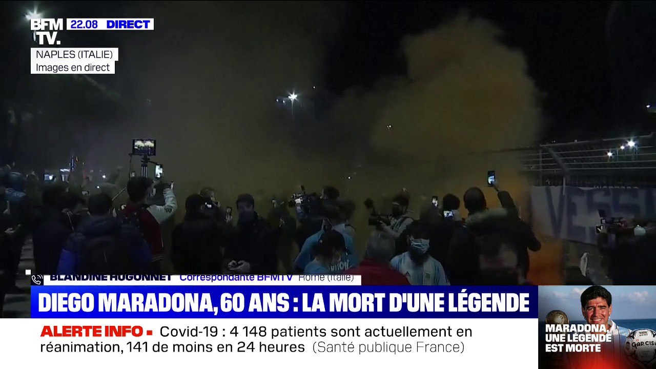 Mort de Diego Maradona: l'émotion dans la ville de Naples, en Italie