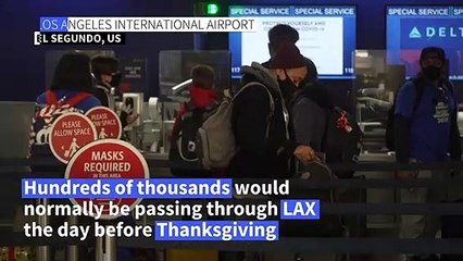 The scene at LAX before Thanksgiving, as authorities warn Americans not to travel