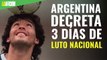 Presidente de Argentina decreta 3 días de luto nacional por muerte de Maradona