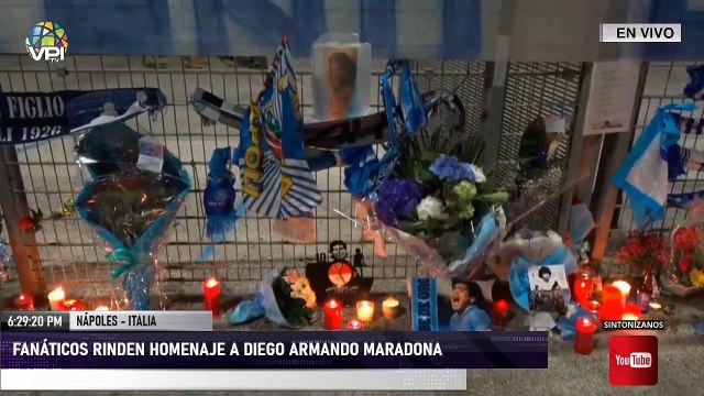 En Vivo desde Italia - Fanáticos rinden homenaje a Diego Armando Maradona