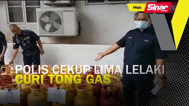 Polis cekup lima lelaki curi tong gas