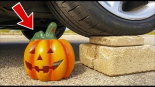 Experiment pumpkin vs car | crushing hard and soft things with car