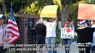 Angelenos Tell Why They Protest Lockdown at LA Mayor Eric Garcetti's House