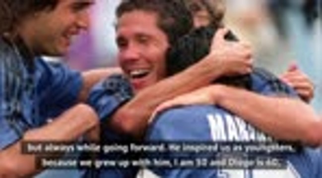 Simeone struggling to take in passing of team-mate Maradona