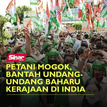 Petani mogok, bantah undang-undang baharu kerajaan di India