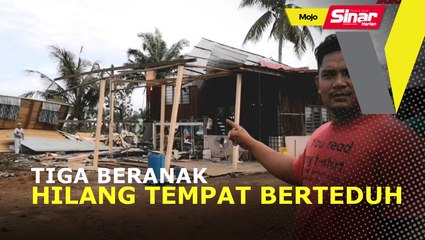 Rumah runtuh, ranap ditimpa pokok