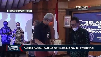 Ganjar Bantah Jateng Punya Kaus Covid-19 Tertinggi