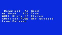 Downlaod  As Good As Dead : The True WWII Story of Eleven American POWs Who Escaped from Palawan