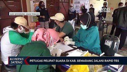 Petugas Pelipat Surat Suara Jalani Rapid Test