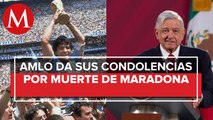 Por Maradona encontré la gracia al futbol: AMLO; lamenta muerte del astro argentino