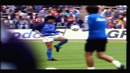 Maradona entrenando al ritmo de 'Life is Life'