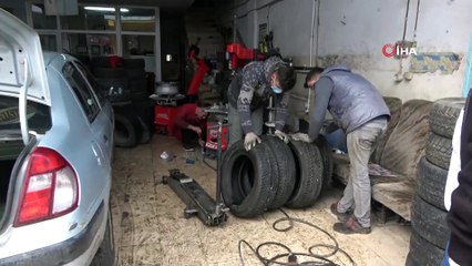 Kış Mesaisi Başladı, Lastikçilerde Kuyruk Oluştu